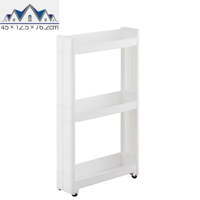 厨房缝隙收纳置物架冰箱卫生间窄缝收纳夹柜调料架塑料隙间整理架 三维工匠