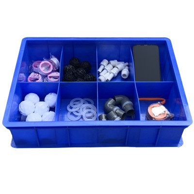 零件盒分格箱 长方形塑料盒新料加厚多格箱螺丝盒电子元器件配件分类盒钉子五金工具收纳盒物料储物盒 570型三格箱