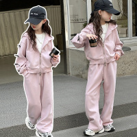 女童春秋套装新款时髦洋气儿童秋装运动衣服女孩中大童两件套