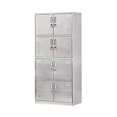 圣星伟不锈钢员工储物柜文件柜存放柜子更衣柜存包柜八门更衣柜