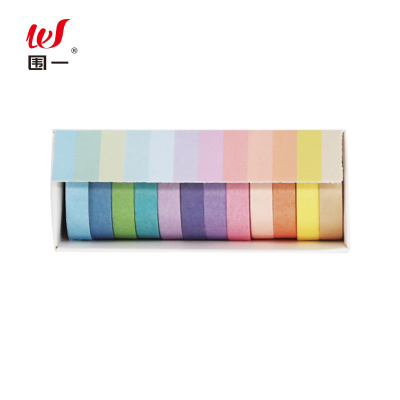 围一 彩色纸胶带 长2M*宽7.5MM-12色窄款 卷