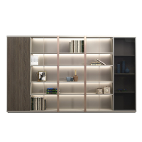 臻远ZY5042791 文件柜书柜木质储物柜资料柜大班台配套书柜 3.2米