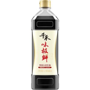 千禾味极鲜酱油特级生抽零添加防腐剂1L大瓶装