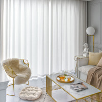 雪纺窗纱 白色纱帘 布艺窗帘 100*100cm 平方米