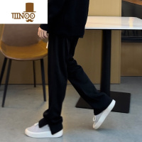 YANXU感美式高街男夏季拉链拖地休闲宽松直筒vibe风运动长裤子