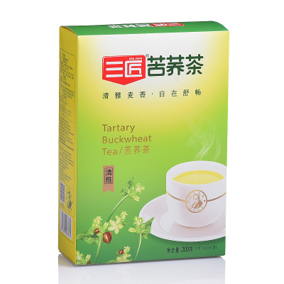 三匠普通苦荞茶200克盒装四川大凉山苦荞麦茶苦芥