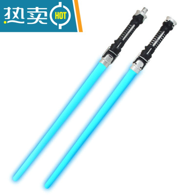 星球大战光剑玩具剑激光剑玩具发光宝剑儿童4刀剑5男孩6-7岁8以上真智力两只装（蓝色）发光玩具