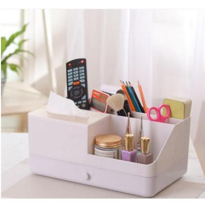 美帮汇桌面梳妆台浴室化妆品收纳盒子床头首饰收纳盒整理盒创意收纳箱