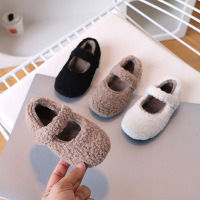 冬季新款韩版女宝宝鞋保暖女童毛毛鞋小女孩加绒童鞋加厚保暖