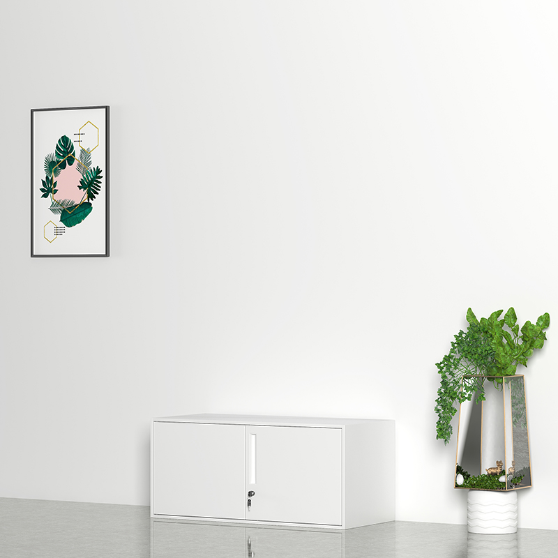 臻远 文件柜办公柜钢制铁皮柜资料档案储物柜拆装窄边柜纯白色加厚款 单节顶柜