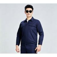 路安保夏季长袖工作服6681透气轻薄工作服套