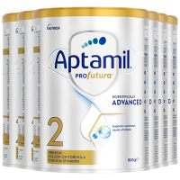 [6罐装]Aptamil澳洲原装进口爱他美白金版2段6-12个月婴幼儿配方奶粉800g
