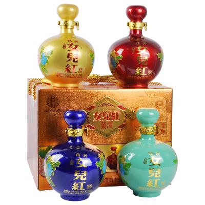顺丰直达女儿红童年窖藏750ml*4坛礼盒半甜型花雕绍兴黄酒