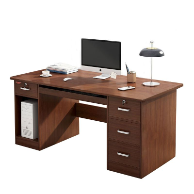 SONGLIM 盛松林 办公桌 160*60*75cm(深胡桃5抽1柜) 张