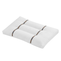 伊伊爱 全棉铂丽立边护颈枕白色