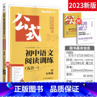 语文阅读训练五合一 七年级 [正版]初中语文阅读训练五合一公式法800题 七八九年级中考语文阅读理解专项训练书上下册语文