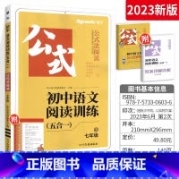 语文阅读训练五合一 七年级 [正版]初中语文阅读训练五合一公式法800题 七八九年级中考语文阅读理解专项训练书上下册语文