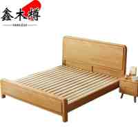 鑫木樽床+床头柜1.2m套