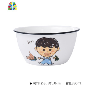 全家福亲子碗家庭餐具陶瓷碗可爱儿童吃饭碗一家四口碗单个人专用 FENGHOU 碗-‘外婆
