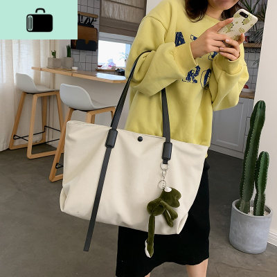 大包包新款2020网红春夏百搭大容量韩版单肩帆布包托特包手提书包NEW LAKE女士单肩包