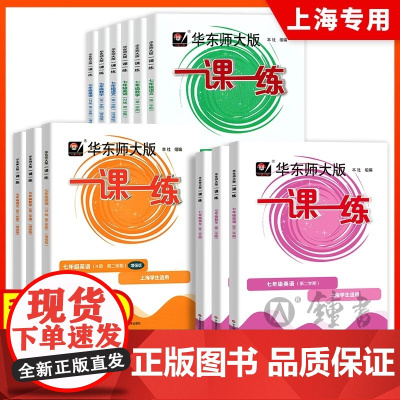 2025一课一练七年级上册下册语文数学英语增强版7年级华东师范大学出版社上海初中初一教材同步沪教版一课一练华东师大版 正