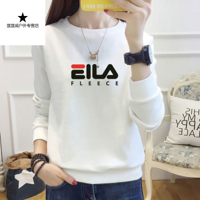 厂家直发-秋冬新款韩版宽松薄款长袖卫衣女外套女士加绒圆领大码运动上衣迈诗蒙