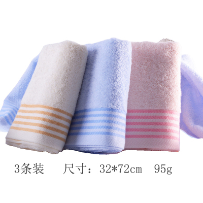 亚光(LOFTEX)毛巾家纺纯棉柔软吸水素色彩缎淡雅面巾3条装95g/条混色32*72cm683502混色32*72cm