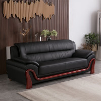 鑫金虎(XIN JIN HU)办公沙发中式简约商务会客西皮三人位沙发2250*900*900mm