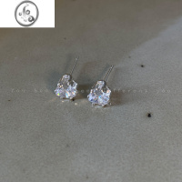 JiMi睡觉不用摘!超闪爱心锆石耳钉女小巧迷你养耳洞耳环简约高级耳饰