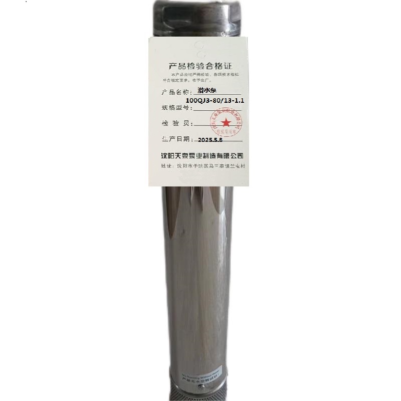 水泵天泉泵业潜水泵100QJ3-80/13-1. 1台