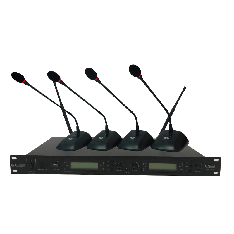 启诺 QN-CG014一拖四无线音像联动话筒黑灰(个)