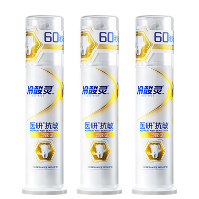 冷酸灵 医研抗敏牙膏(天然薄荷)120g*3支