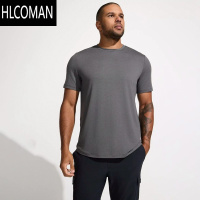 HLCOMAN冰丝凉爽牛奶丝超弹力顺滑垂感快干速干健身羽毛球跑步短袖T恤男
