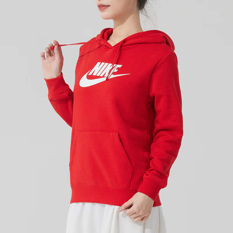 耐克(NIKE)长袖卫衣女装新款运动服时尚休闲装连帽柔软针织套头衫DQ5776-063 ZP