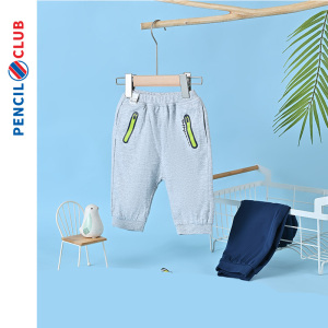 [1件3折]铅笔俱乐部童装2025夏装新款男小童七分裤儿童针织中裤宝宝短裤子
