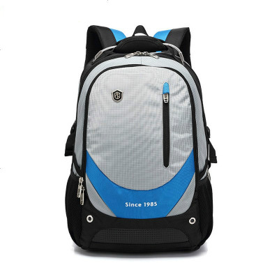 双肩包男旅行登山包休闲书包笔记本电脑背包黑色