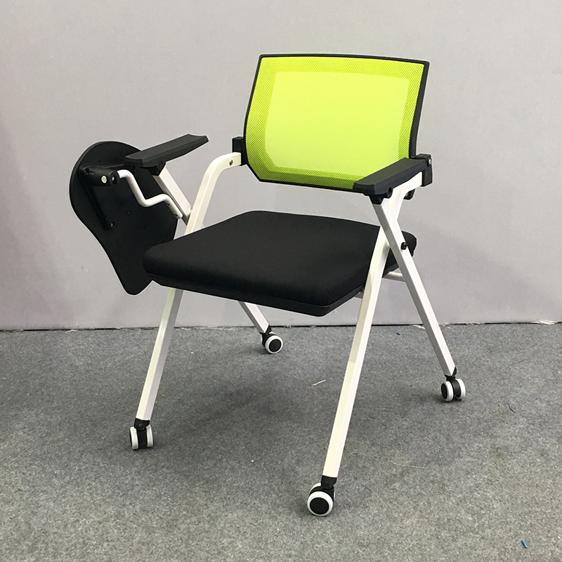 臻远 ZY-7533 折叠培训椅办公会议椅电脑椅 含轮子写字板