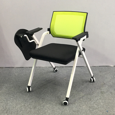 臻远 ZY-7533 折叠培训椅办公会议椅电脑椅 含轮子写字板