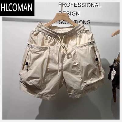 HLCOMAN美式机能风轻薄速干短裤男士夏季宽松四分工装大口袋休闲五分中裤