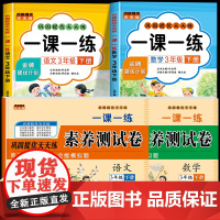 2025新版 三年级下册语文数学一课一练+试卷全套人教版同步训练课时作业本同步练习册一本小学生3年级课堂语文数学教材每日