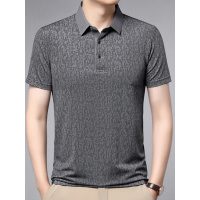 夏季新款冰丝翻领polo衫男士商务休闲短袖T恤透气高档中年男装潮