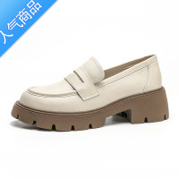 SUNTEK复古英伦风小皮鞋女厚底学院2023年早春新款法式乐福鞋日系单鞋软