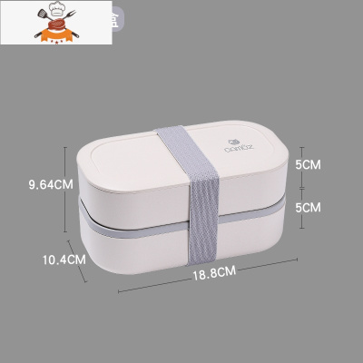 敬平日式双层饭盒便当盒可微波炉加热 密封分隔午餐盒上班族学生