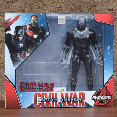 中动漫威复仇者联盟4钢铁蜘蛛侠美国队长3雷神MK85手办模型玩具1901-04支架版黑豹