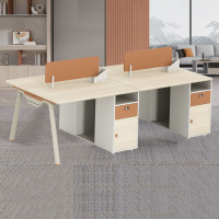 创世人 莱尚系列四人位办公桌电脑桌职员工位桌2.4m