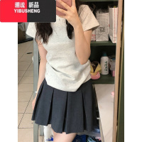 YIBUSHENG美式正肩短袖t恤女季甜辣修身显瘦别致小众打底衫紧身上衣