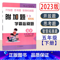 [学霸必刷题-数学] 五年级下 [正版]2023春新版小学数学学霸必刷题附加题周周练五年级下册北师大同步难题训练5年级下