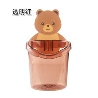 牙刷牙杯套装置物架 卡通壁挂式放牙刷架洗手台牙具收纳架 三维工匠 灰色公主