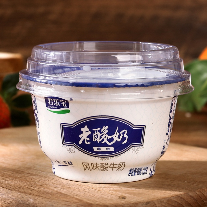 君乐宝低温老酸奶益生菌发酵风味酸奶 139g*12杯