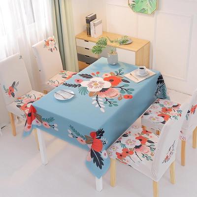 家柏饰(CORATED)北欧棉麻套装餐桌布防水防油免洗布艺简约家用椅子套罩